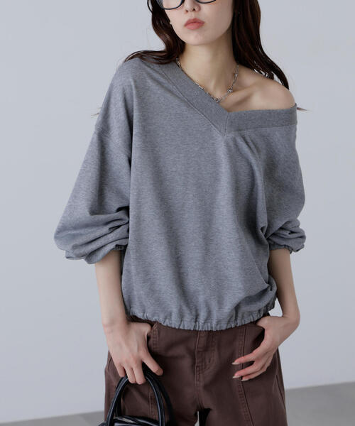 FREE'S MART（フリーズマート）の「◆〈ＭＦＭ〉ルーズ２ＷＡＹスウェット（スウェット・レディース・ブラック/グレー/ホワイト系その他・FREE）」の14枚目の写真