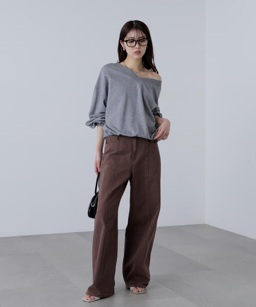 FREE'S MART（フリーズマート）の「◆〈ＭＦＭ〉ルーズ２ＷＡＹスウェット（スウェット・レディース・ブラック/グレー/ホワイト系その他・FREE）」の19枚目の写真