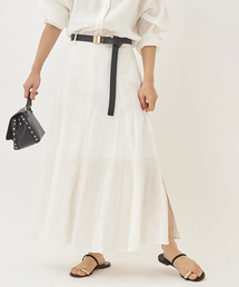 新品未使用タグ付◇plage スリットリネンスカート36 ブラック ブランド古着】Plage｜プラージュのスカート（リネン・麻）古着通販