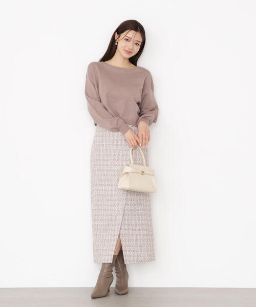 PROPORTION BODY DRESSING（プロポーションボディドレッシング）の「ラメツイードナロースカート / 1215220915（スカート・レディース・ブラック/ピンク・MEDIUM/P/S/SMALL）」の19枚目の写真
