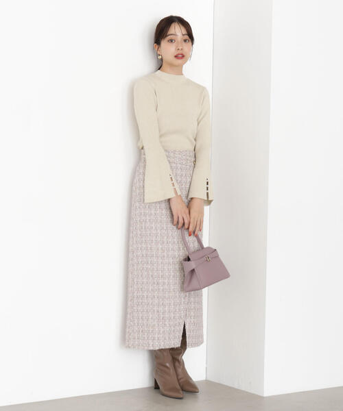 PROPORTION BODY DRESSING（プロポーションボディドレッシング）の「ラメツイードナロースカート / 1215220915（スカート・レディース・ブラック/ピンク・MEDIUM/P/S/SMALL）」の13枚目の写真