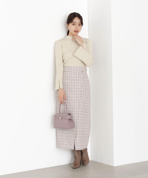 PROPORTION BODY DRESSING（プロポーションボディドレッシング）の「ラメツイードナロースカート / 1215220915（スカート・レディース・ブラック/ピンク・MEDIUM/P/S/SMALL）」の11枚目の写真