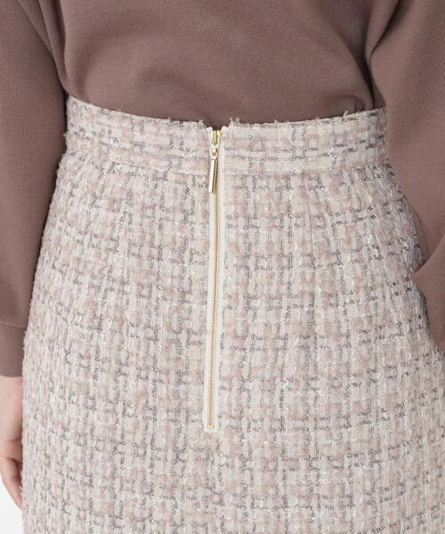 PROPORTION BODY DRESSING（プロポーションボディドレッシング）の「ラメツイードナロースカート / 1215220915（スカート・レディース・ブラック/ピンク・MEDIUM/P/S/SMALL）」の4枚目の写真