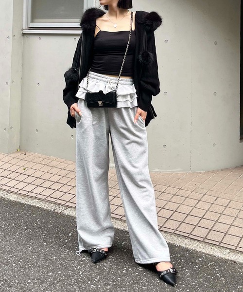 SPIRALGIRL（スパイラルガール）の「ぽんぽん付きケーブル編みZIPニットパーカーワンピース（ニット/セーター・レディース・オフホワイト/ブラック/ベージュ・FREE）」の22枚目の写真