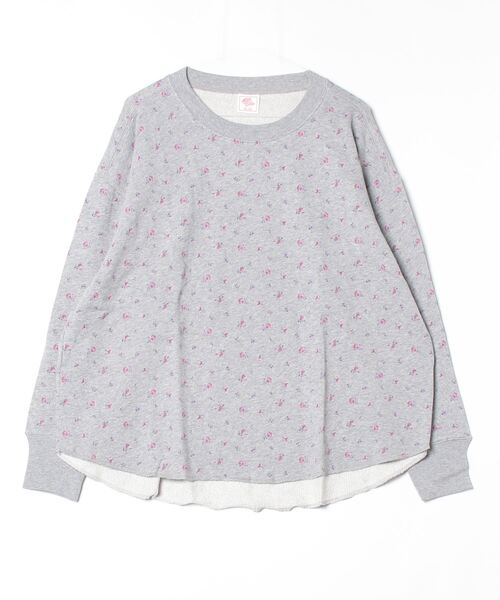 JEMORGAN（ジェーイーモーガン）の「【JEMORGAN / ジェーイーモーガン】小花柄ガーゼ裏毛カットオフクルーネックスウェット / フラワープリント ゆるシルエットプルオーバー（スウェット・レディース・パープル/グレー系その他2/サックスブルー/グレー系その他/ラベンダー・FREE）」の13枚目の写真