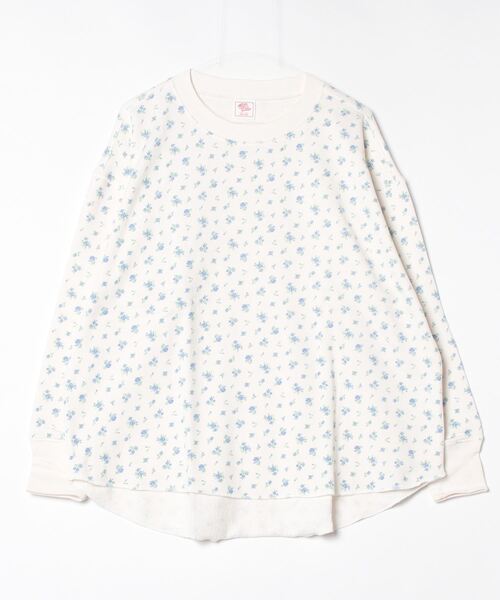 JEMORGAN（ジェーイーモーガン）の「【JEMORGAN / ジェーイーモーガン】小花柄ガーゼ裏毛カットオフクルーネックスウェット / フラワープリント ゆるシルエットプルオーバー（スウェット・レディース・パープル/グレー系その他2/サックスブルー/グレー系その他/ラベンダー・FREE）」の16枚目の写真