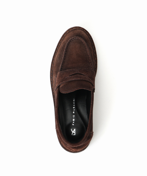 新品【FABIO RUSCONI/ファビオルスコーニ】スエードローファー38 FABIO RUSCONI/ファビオルスコーニ】スエードローファー（その他