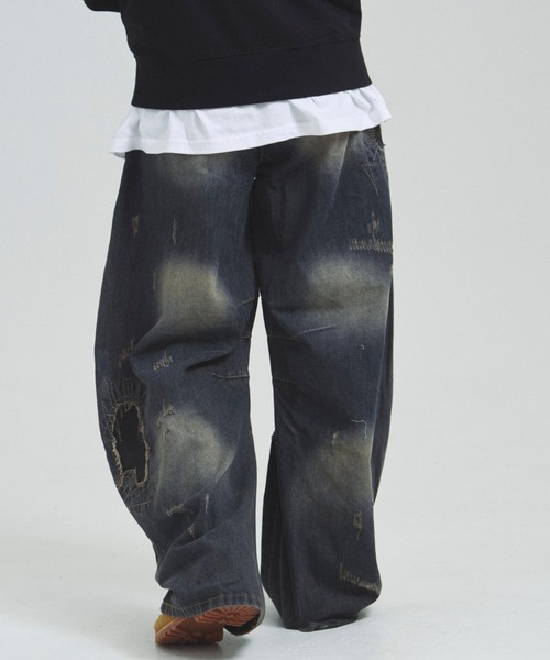 GALLIS ADDICTION(ガリスアディクション)の「GA REPAIR HARD CRUSH DENIM(デニムパンツ・メンズ・インディゴブルー・M/L)」の10枚目の写真