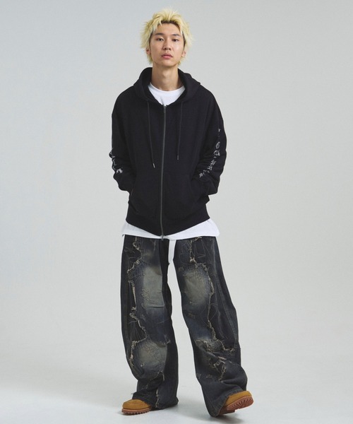 GALLIS ADDICTION(ガリスアディクション)の「GA REPAIR HARD CRUSH DENIM(デニムパンツ・メンズ・インディゴブルー・M/L)」の12枚目の写真