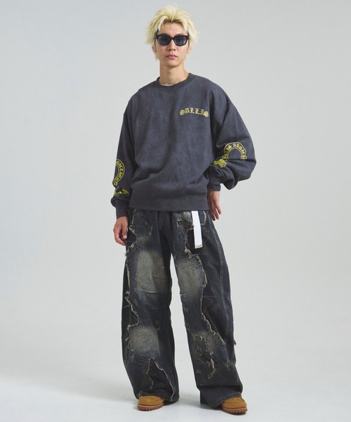 GALLIS ADDICTION(ガリスアディクション)の「GA REPAIR HARD CRUSH DENIM(デニムパンツ・メンズ・インディゴブルー・M/L)」の13枚目の写真