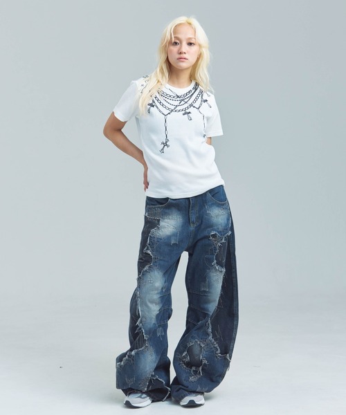GALLIS ADDICTION(ガリスアディクション)の「GA REPAIR HARD CRUSH DENIM(デニムパンツ・メンズ・インディゴブルー・M/L)」の20枚目の写真