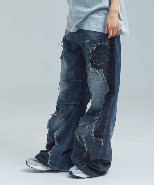 GALLIS ADDICTION(ガリスアディクション)の「GA REPAIR HARD CRUSH DENIM(デニムパンツ・メンズ・インディゴブルー・M/L)」の10枚目の写真