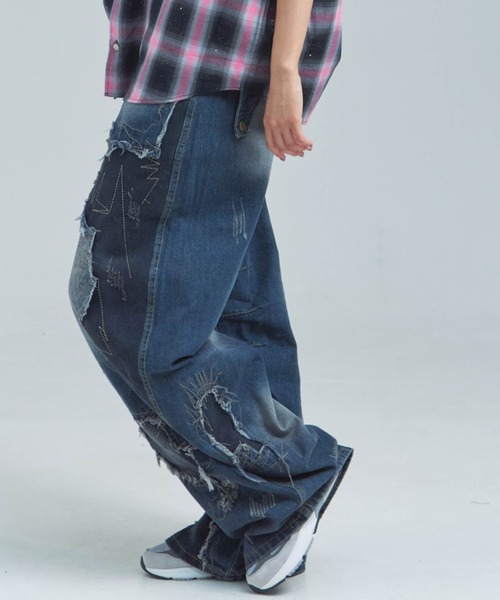 GALLIS ADDICTION(ガリスアディクション)の「GA REPAIR HARD CRUSH DENIM(デニムパンツ・メンズ・インディゴブルー・M/L)」の12枚目の写真