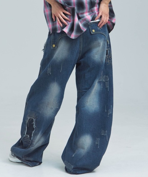 GALLIS ADDICTION(ガリスアディクション)の「GA REPAIR HARD CRUSH DENIM(デニムパンツ・メンズ・インディゴブルー・M/L)」の13枚目の写真