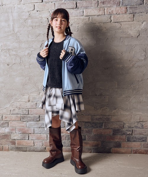 セール】腰巻チェックシャツ風スカート（スカート）｜BISKEE（ビスキー