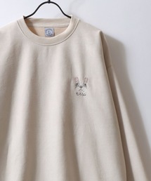 ハーフジップトレーナー スウェット トレーナー」に該当するホワイト