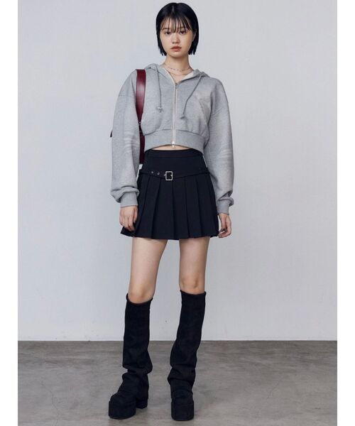 EMODA（エモダ）の「ベルトプリーツスカート（スカート・レディース・ブラック/ブラウン・MEDIUM/SMALL）」の19枚目の写真
