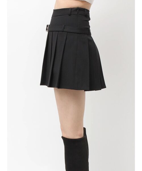 EMODA（エモダ）の「ベルトプリーツスカート（スカート・レディース・ブラック/ブラウン・MEDIUM/SMALL）」の5枚目の写真