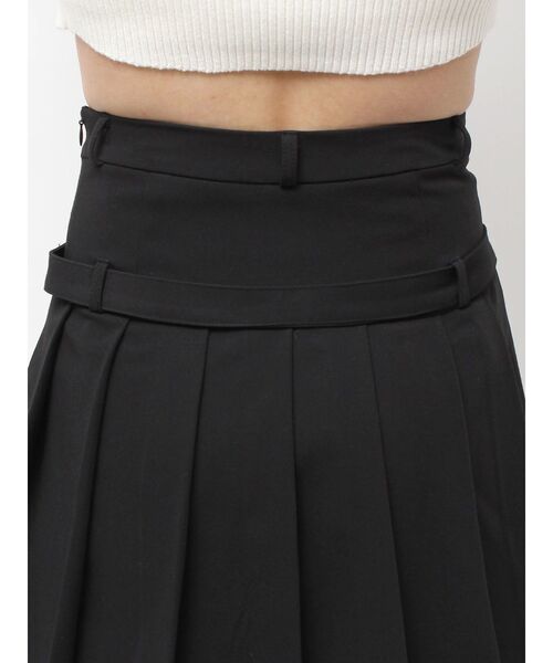 EMODA（エモダ）の「ベルトプリーツスカート（スカート・レディース・ブラック/ブラウン・MEDIUM/SMALL）」の7枚目の写真