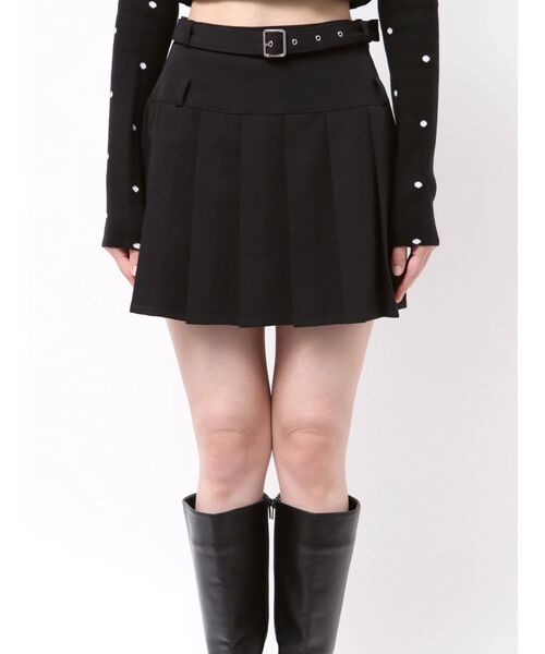 EMODA（エモダ）の「ベルトプリーツスカート（スカート・レディース・ブラック/ブラウン・MEDIUM/SMALL）」の11枚目の写真