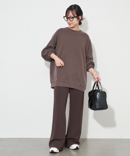 新品 SLOBE IENA ビックシルエットピグメント裏毛プルオーバー WEB限定カラー有り/追加》ビックシルエットピグメント裏毛プル