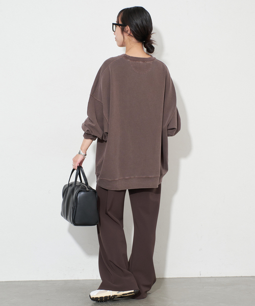 WEB限定カラー有り/追加》ビックシルエットピグメント裏毛プル