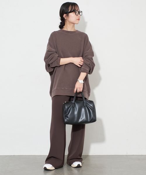 WEB限定カラー有り/追加》ビックシルエットピグメント裏毛プルオーバー