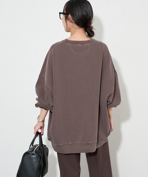 WEB限定カラー有り/追加》ビックシルエットピグメント裏毛プルオーバー