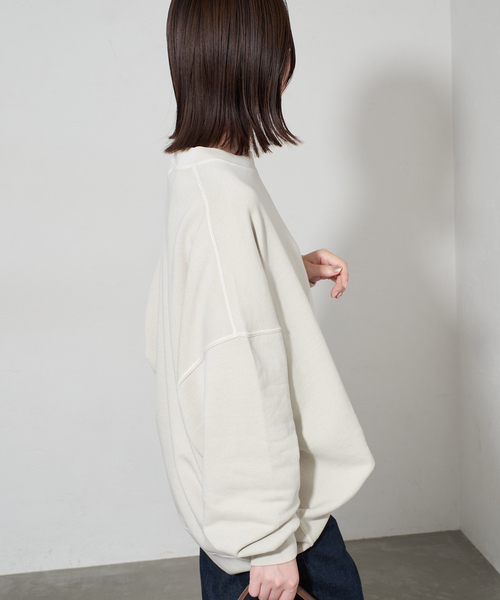 WEB限定カラー有り/追加》ビックシルエットピグメント裏毛プルオーバー
