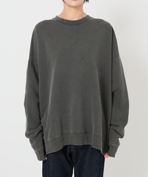 WEB限定カラー有り/追加》ビックシルエットピグメント裏毛プル