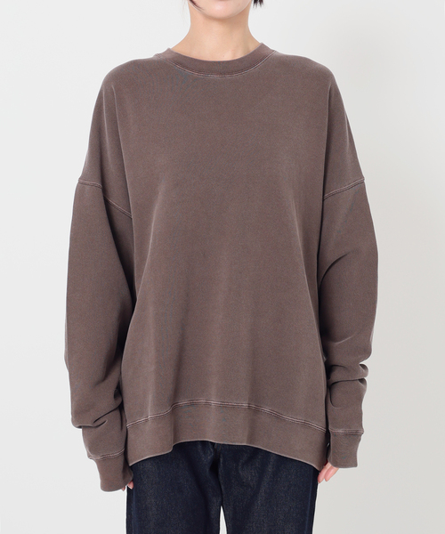 WEB限定カラー有り/追加》ビックシルエットピグメント裏毛プル