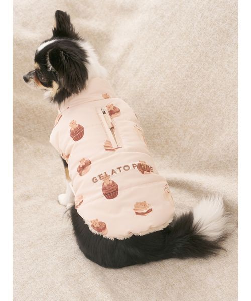 GELATO PIQUE クマ柄犬服 Sサイズ 中綿ベスト セール】【CAT&DOG】中綿ベスト（ペットウェア）｜gelato pique