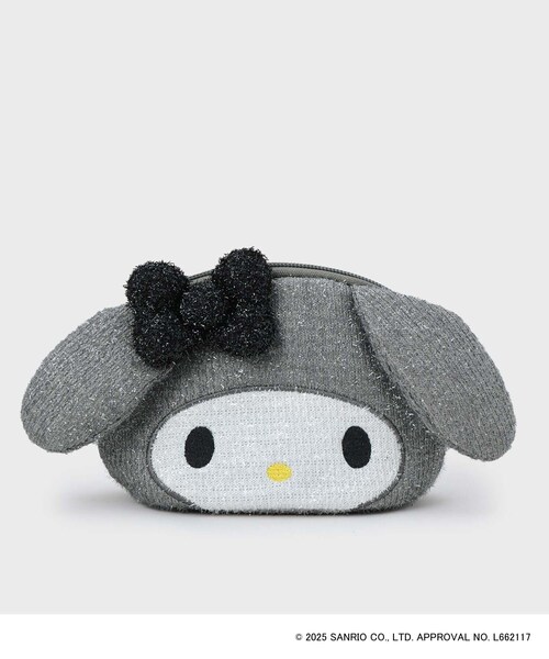 セール】【マイメロディ】たれ耳フェイス型キラキラシェルポーチ