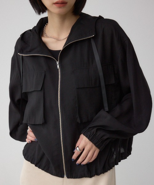 セール】ビッグポケットフーディショートブルゾン（ブルゾン）｜AZUL