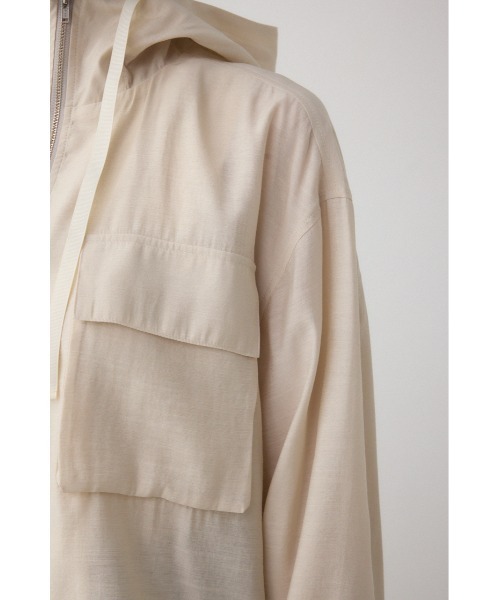 AZUL by moussy(アズールバイマウジー)の「ビッグポケットフーディショートブルゾン(ブルゾン・レディース・ブラウン/アイボリー/ブラック・FREE)」の12枚目の写真