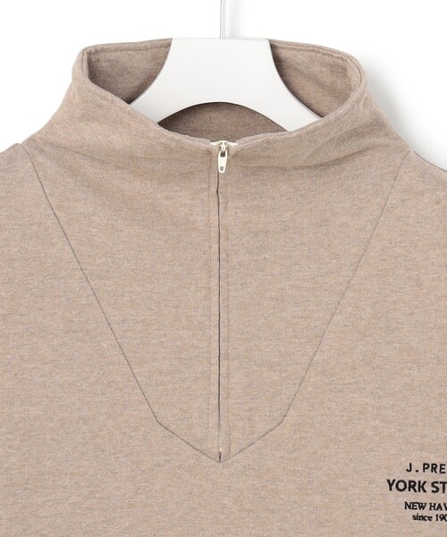 J.PRESS YORK STREET（ジェイプレスヨークストリート）の「【UNISEX】ヘビー天竺ハーフジップ スウェット（Tシャツ/カットソー・メンズ・ワイン系/アイボリー系/ネイビー系・LARGE/MEDIUM/SMALL）」の7枚目の写真