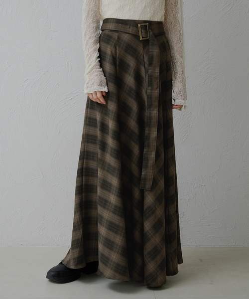 apres jour clair（アプレジュールクレア）の「【apres jour clair】【セットアップ可能】ウエストデザインフレアスカート（スカート・レディース・ブラウン系その他/ライトブラウン/ブラック系その他/ベージュ/レッド系その他・X-LARGE/フリー）」の17枚目の写真