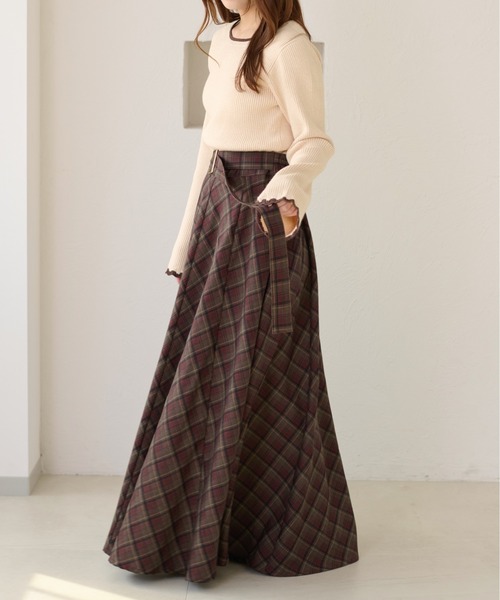 apres jour clair】【セットアップ可能】ウエストデザインフレア