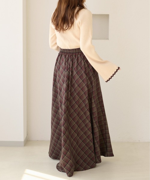 apres jour clair（アプレジュールクレア）の「【apres jour clair】【セットアップ可能】ウエストデザインフレアスカート（スカート・レディース・ブラウン系その他/ライトブラウン/ブラック系その他/ベージュ/レッド系その他・X-LARGE/フリー）」の6枚目の写真