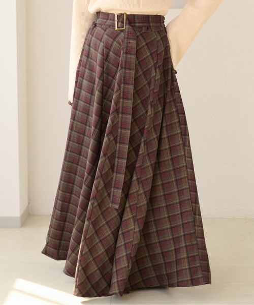 apres jour clair（アプレジュールクレア）の「【apres jour clair】【セットアップ可能】ウエストデザインフレアスカート（スカート・レディース・ブラウン系その他/ライトブラウン/ブラック系その他/ベージュ/レッド系その他・X-LARGE/フリー）」の15枚目の写真