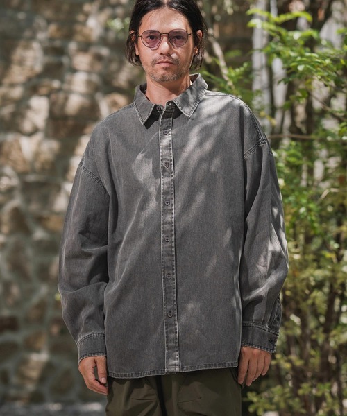 CAMBIO（カンビオ）の「ms6262-Snow Wash Cotton Long Sleeve Shirts シャツ(CMP-252-008)（シャツ/ブラウス・メンズ・パープル/ブラック/ブラウン・S/M/L）」の4枚目の写真