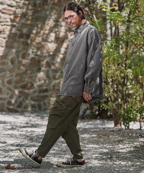CAMBIO（カンビオ）の「ms6262-Snow Wash Cotton Long Sleeve Shirts シャツ(CMP-252-008)（シャツ/ブラウス・メンズ・パープル/ブラック/ブラウン・S/M/L）」の7枚目の写真