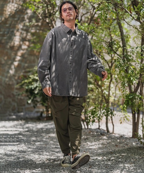 CAMBIO（カンビオ）の「ms6262-Snow Wash Cotton Long Sleeve Shirts シャツ(CMP-252-008)（シャツ/ブラウス・メンズ・パープル/ブラック/ブラウン・S/M/L）」の8枚目の写真