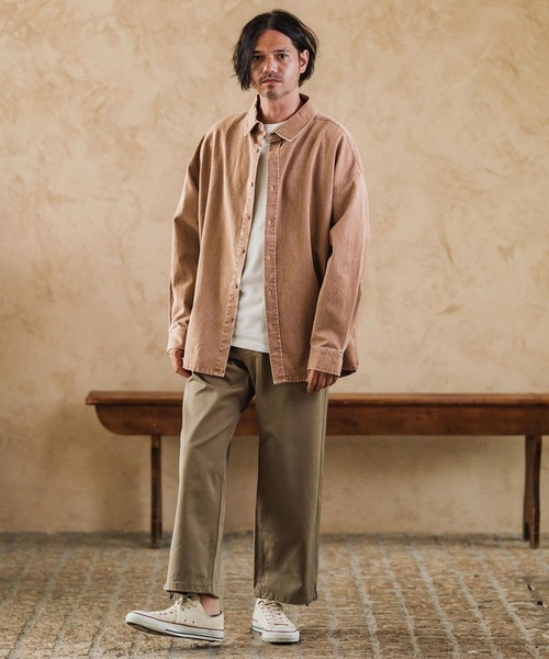 CAMBIO（カンビオ）の「ms6262-Snow Wash Cotton Long Sleeve Shirts シャツ(CMP-252-008)（シャツ/ブラウス・メンズ・パープル/ブラック/ブラウン・S/M/L）」の16枚目の写真