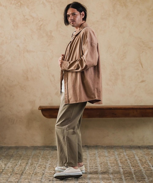 CAMBIO（カンビオ）の「ms6262-Snow Wash Cotton Long Sleeve Shirts シャツ(CMP-252-008)（シャツ/ブラウス・メンズ・パープル/ブラック/ブラウン・S/M/L）」の17枚目の写真