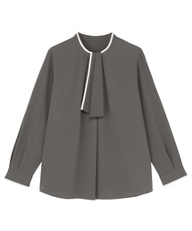 TOKYO SHIRTS | ストレッチジョーゼット 2WAY 配色ボウタイ ブラウス(シャツ/ブラウス)