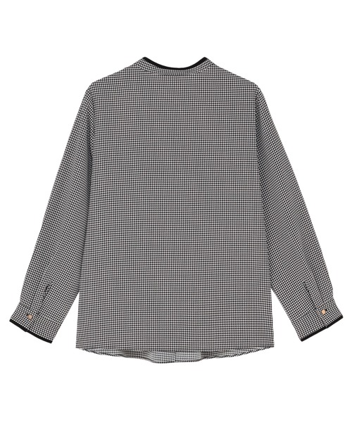 TOKYO SHIRTS（トウキョウシャツ）の「ストレッチジョーゼット 2WAY 配色ボウタイ ブラウス（シャツ/ブラウス・レディース・グレー/ホワイト/ブラック・M/L/LL）」の15枚目の写真
