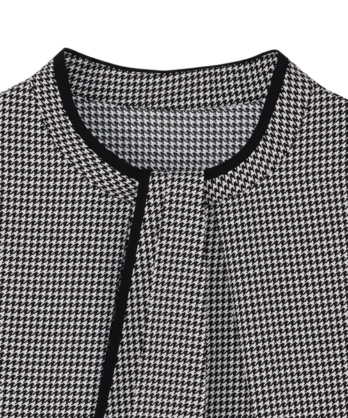 TOKYO SHIRTS（トウキョウシャツ）の「ストレッチジョーゼット 2WAY 配色ボウタイ ブラウス（シャツ/ブラウス・レディース・グレー/ホワイト/ブラック・M/L/LL）」の16枚目の写真