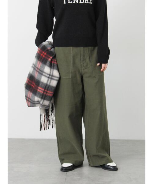 Lugnoncure(ルノンキュール)の「バックサテンベイカーパンツ《2025autumn catalog item》(その他パンツ・レディース・カーキ/ブラック/ベージュ・M/L)」の3枚目の写真