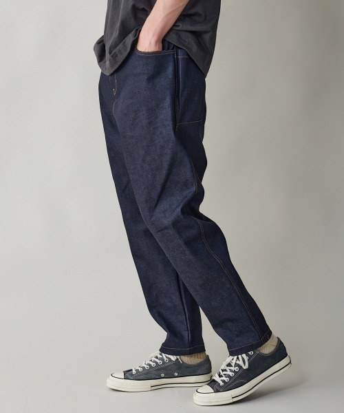 rehacer(レアセル)の「rehacer : Side Pocket Tapered Rigid Denim / サイドポケットリジッドデニム(デニムパンツ・メンズ・インディゴブルー・LARGE/MEDIUM/SMALL)」の8枚目の写真
